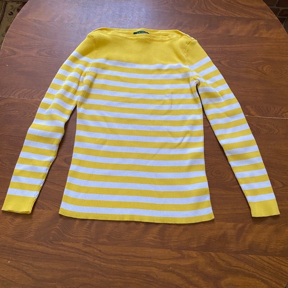 Lauren with and yellow rib knit sweater - Picture 1 of 5